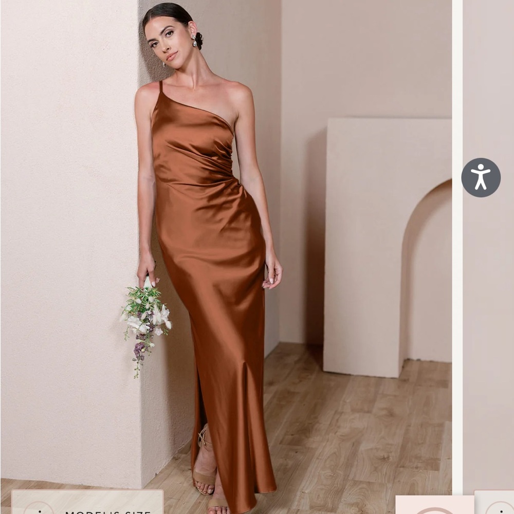 Revelry Jade satin dress NWT